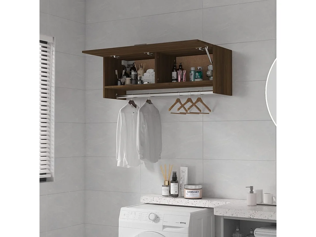 Penderie murale Chêne marron 100x32,5x35 Bois d'ingénierie
