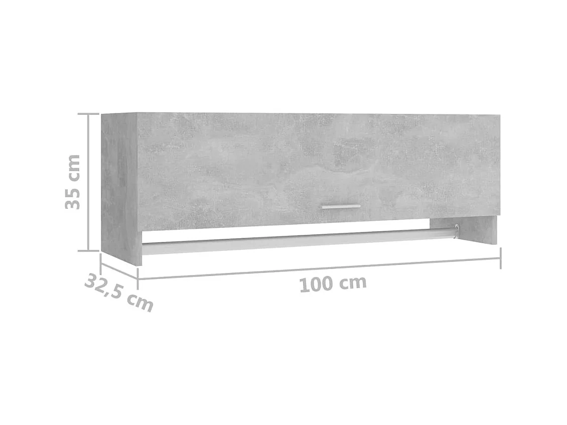 Garde-robe Gris béton 100x32,5x35