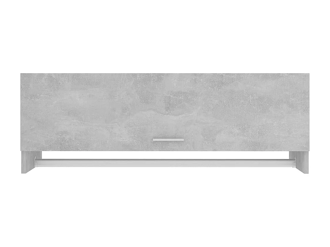Meuble d’entrée mural avec penderie 100cm – Modèle Refleta-Gris béton