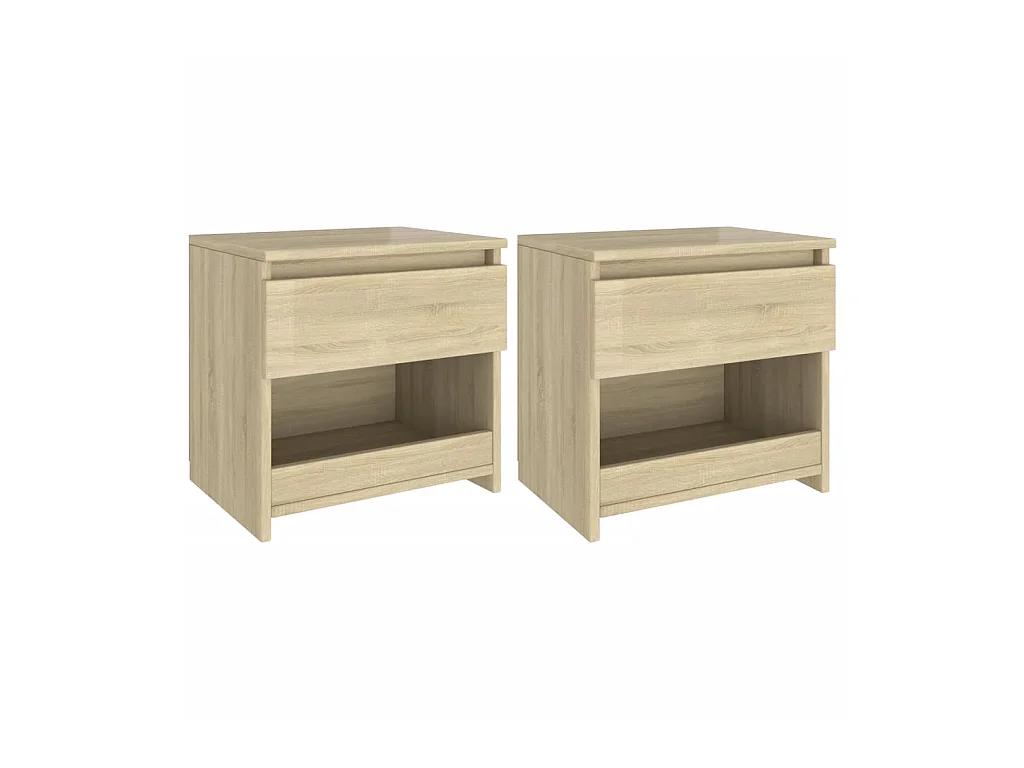 Comodini 2 pz Rovere Sonoma 40x30x39 cm Truciolato