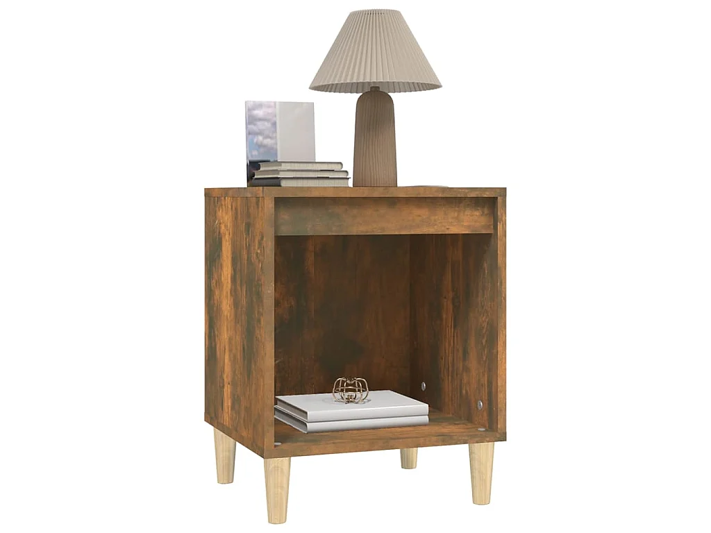 Tables de chevet 2 pcs Chêne fumé 40x35x50 cm