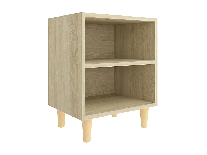 Table de chevet avec pieds en bois Chêne sonoma 40x30x50 cm