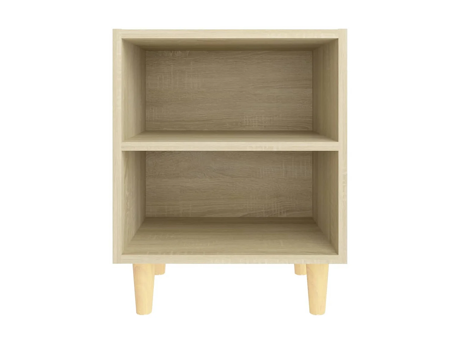 Mesa de cabeceira com pés de madeira carvalho Sonoma 40x30x50 cm