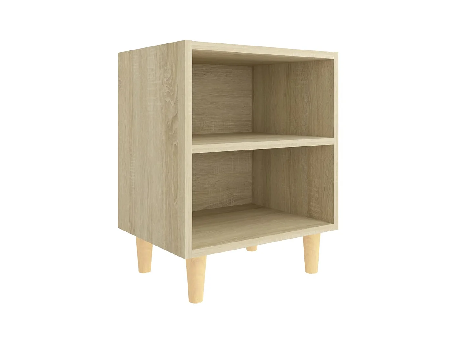 Table de chevet avec pieds en bois Chêne sonoma 40x30x50 cm
