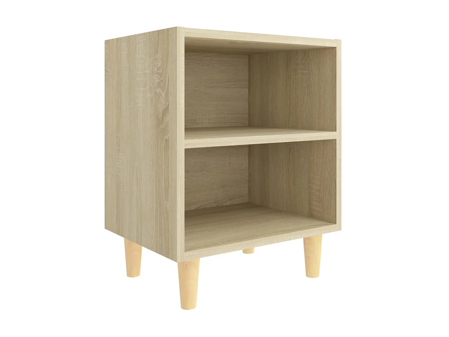 Nachtkastje met houten poten Sonoma eiken 40x30x50 cm