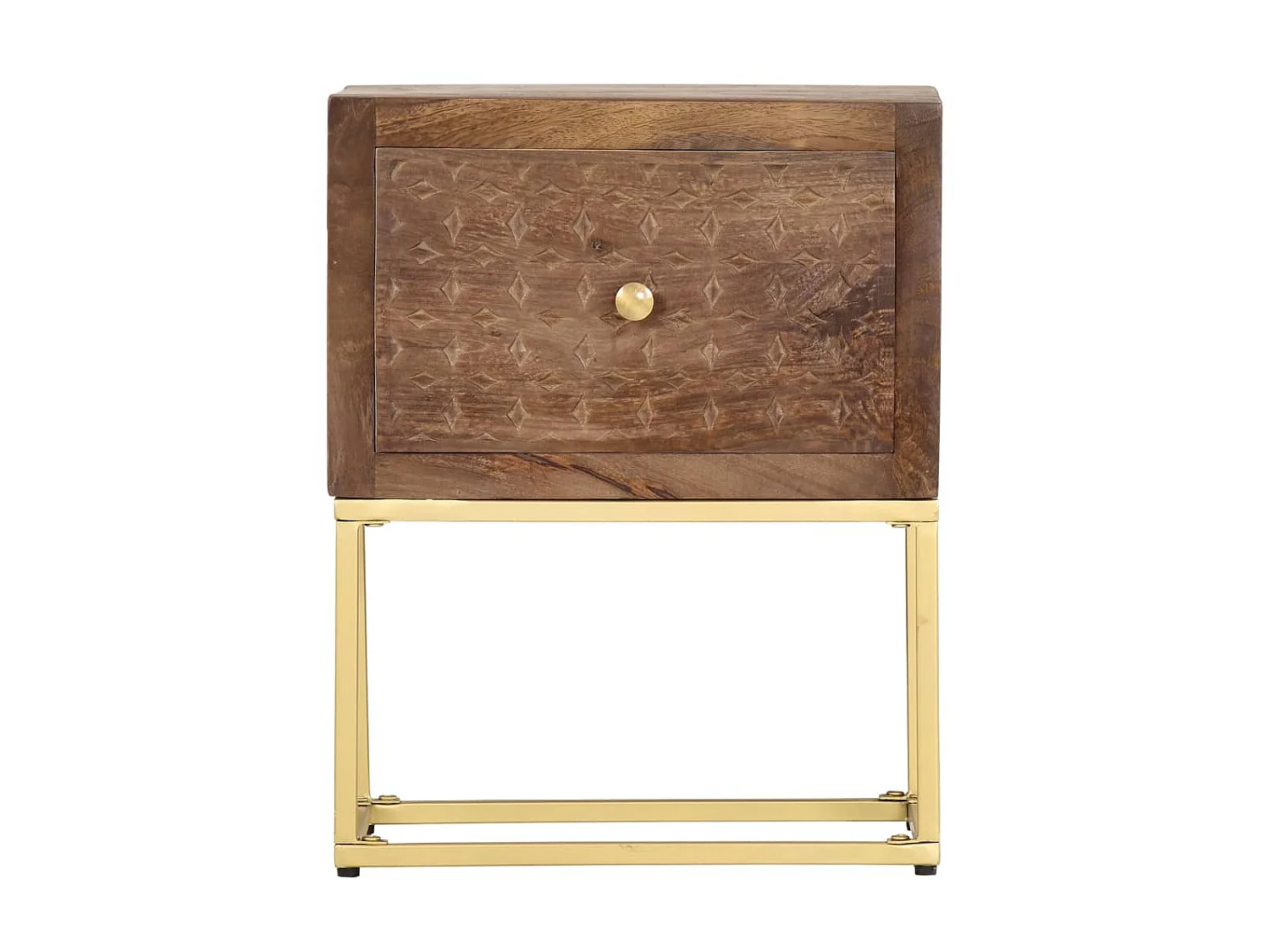 Table de chevet 40 x 30 x 50 cm Bois de manguier massif