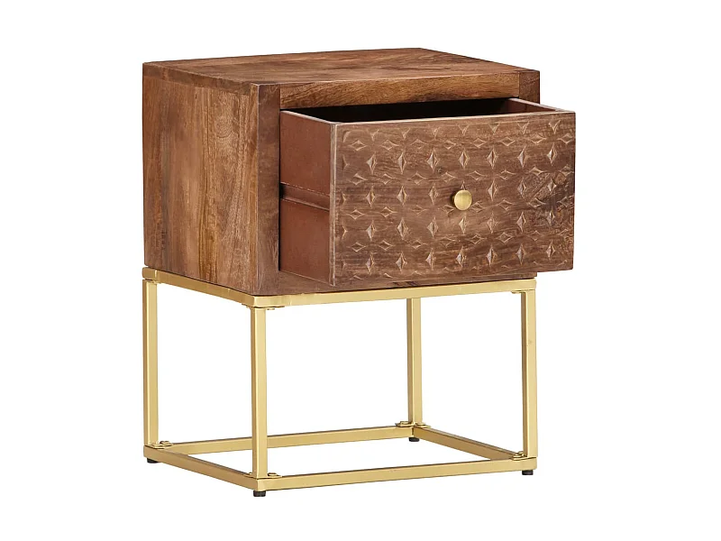 Table de chevet 40 x 30 x 50 cm Bois de manguier massif