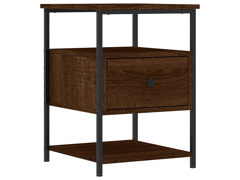 Comodini 2 pezzi in rovere marrone 40x42x56 cm in MDF