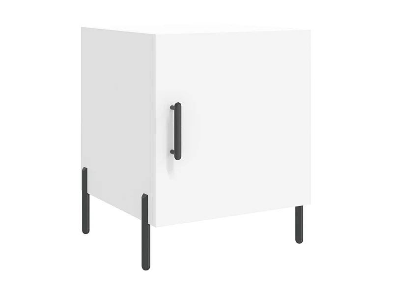 Table de chevet blanc 40x40x50 cm bois d’ingénierie