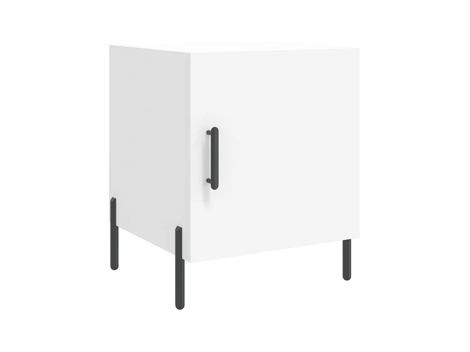 Table de chevet blanc 40x40x50 cm bois d’ingénierie