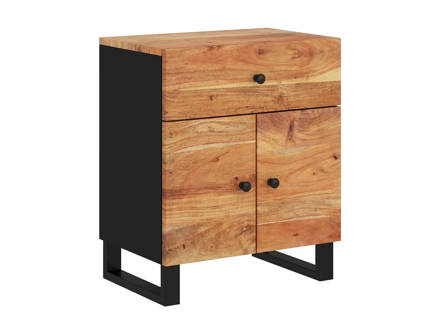 Comodino 50x33x60 cm Legno di acacia massiccio e ingegnerizzato