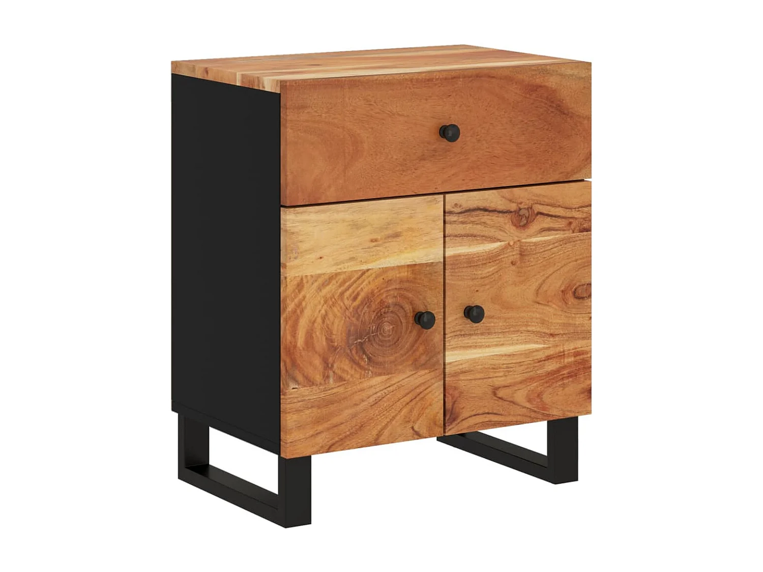 Comodino 50x33x60 cm Legno di acacia massiccio e ingegnerizzato