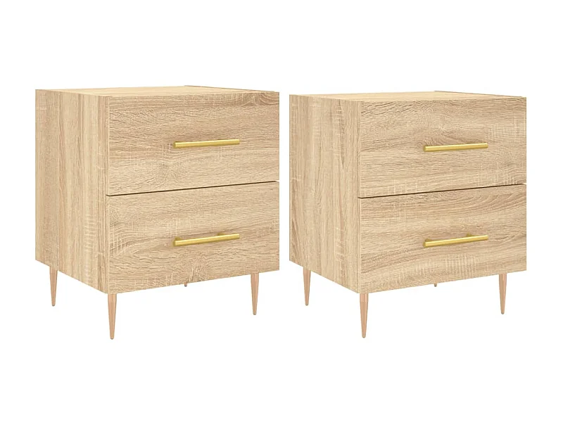 Comodini 2 pz rovere sonoma 40x35x47,5 cm