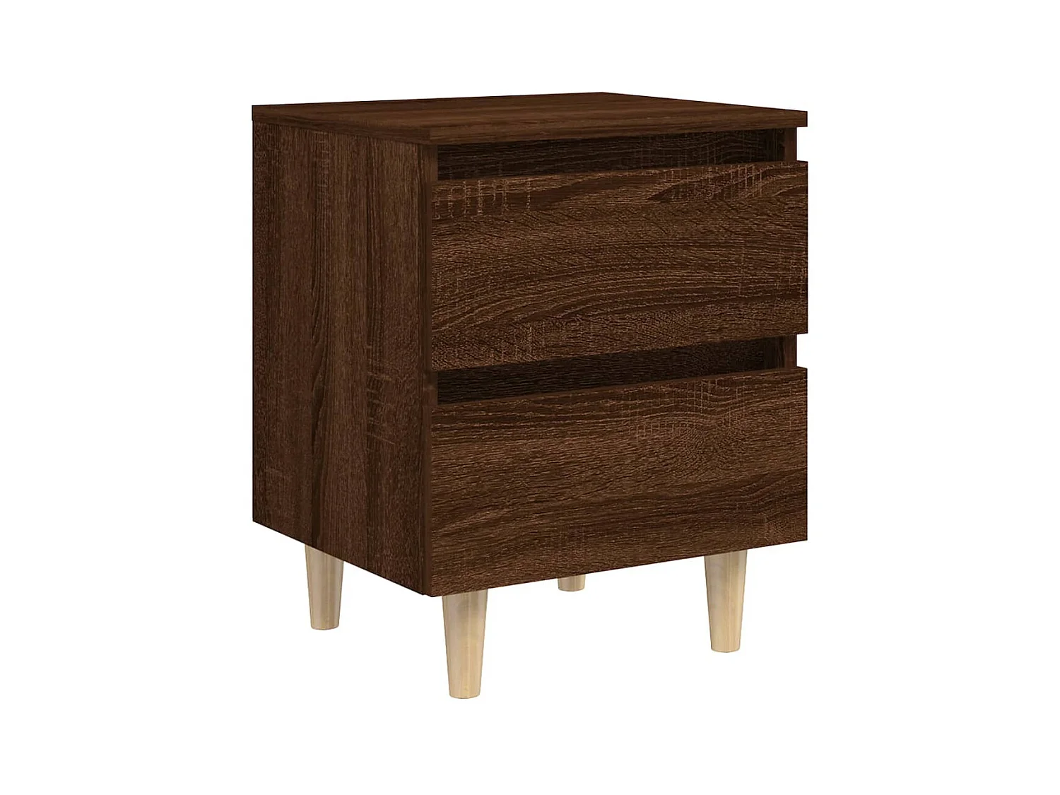 Table de chevet avec pieds en bois Chêne marron 40x35x50 cm