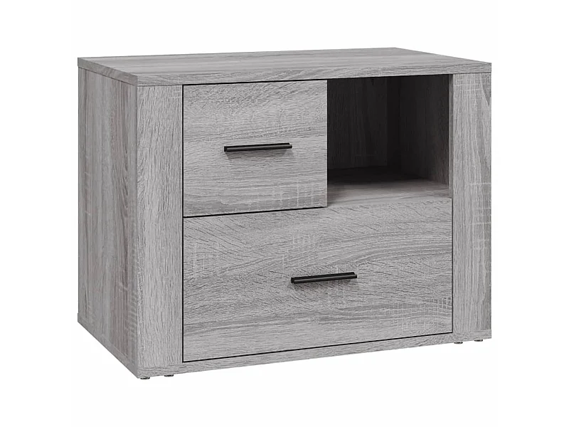 Mesita de noche Sonoma gris 60x36x45 cm Madera contrachapada