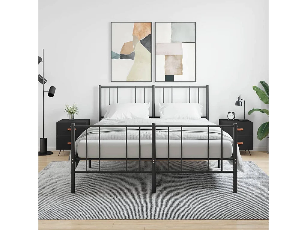 Nachtkastjes 2 stuks zwart 40x35x47,5 cm samengesteld hout