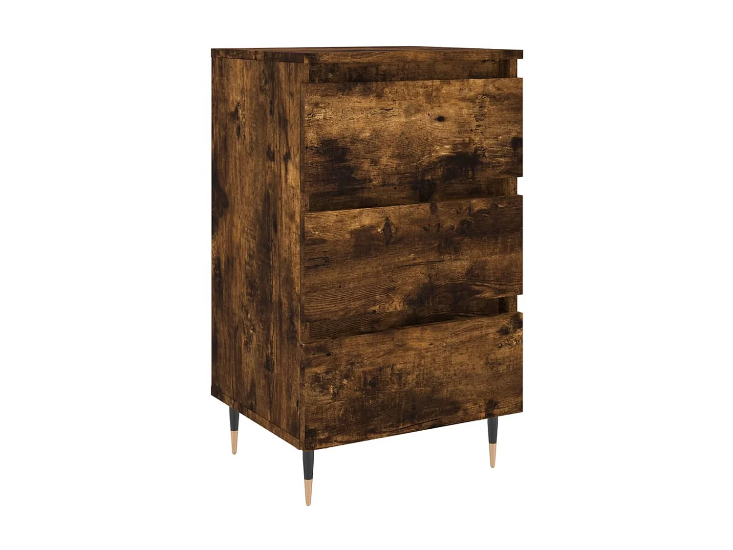 Nachttisch aus geräucherter Eiche, 40 x 35 x 69 cm, Holzwerkstoff