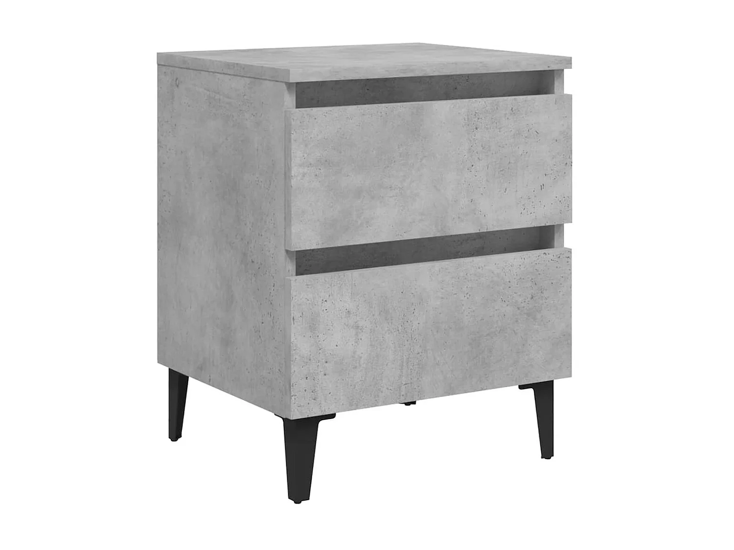 Nachtkastjes 2 stuks Betongrijs 40x35x50 cm Spaanplaat