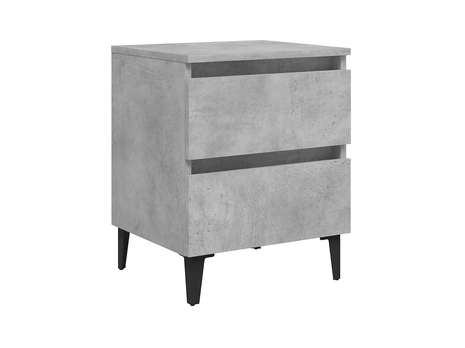 Tables de chevet 2 pcs Gris béton 40x35x50 cm Aggloméré