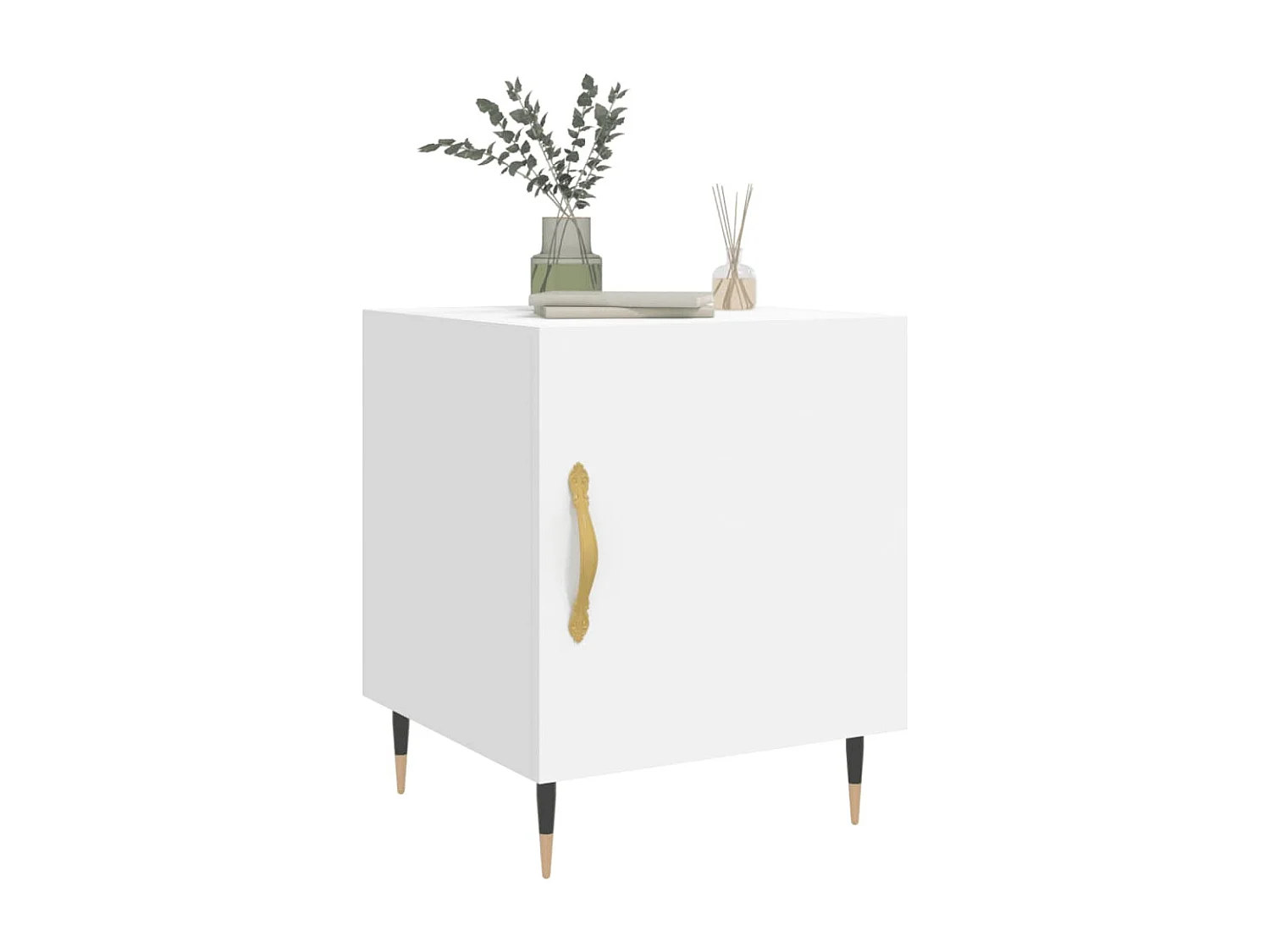 Tables de chevet 2 pcs blanc 40x40x50 cm bois d’ingénierie