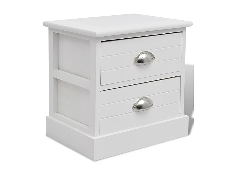 Mesita de noche blanca