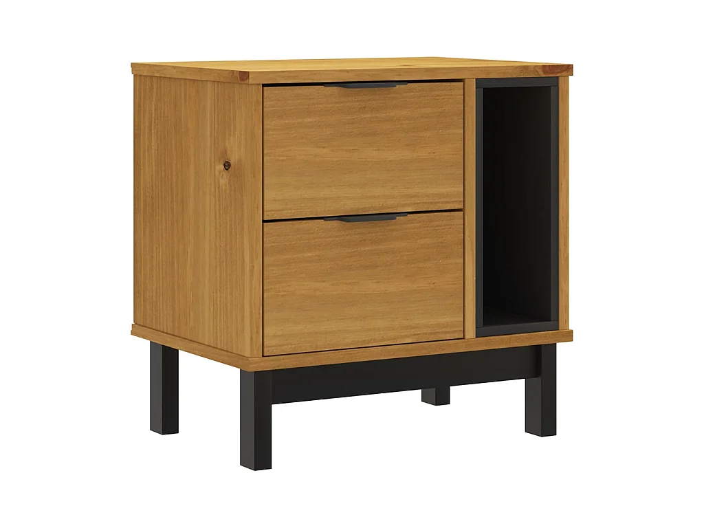 Comodino FLAM 49x35x50 cm in legno massello di pino