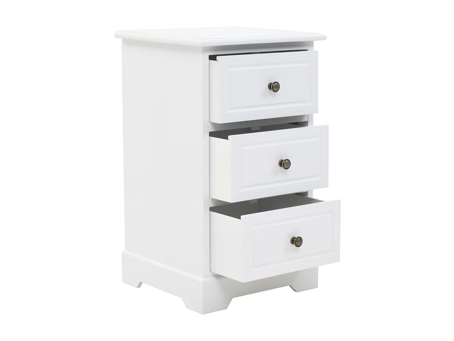 Mesa de cabeceira MDF e madeira de pinho 35 x 32 x 59 cm