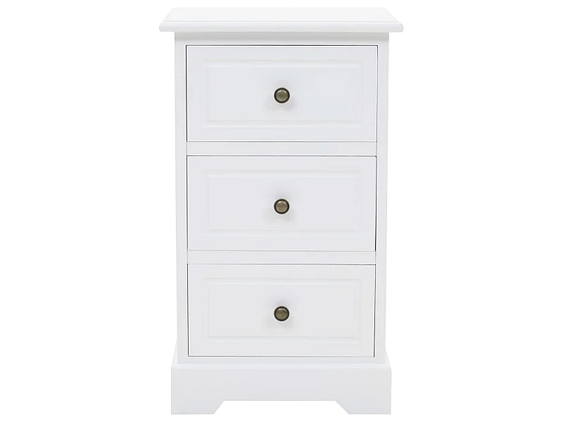 Nachttisch MDF und Kiefernholz 35 x 32 x 59 cm