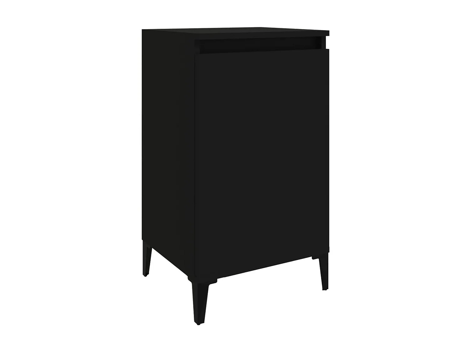 Table de chevet noir 40x35x70 cm bois d’ingénierie