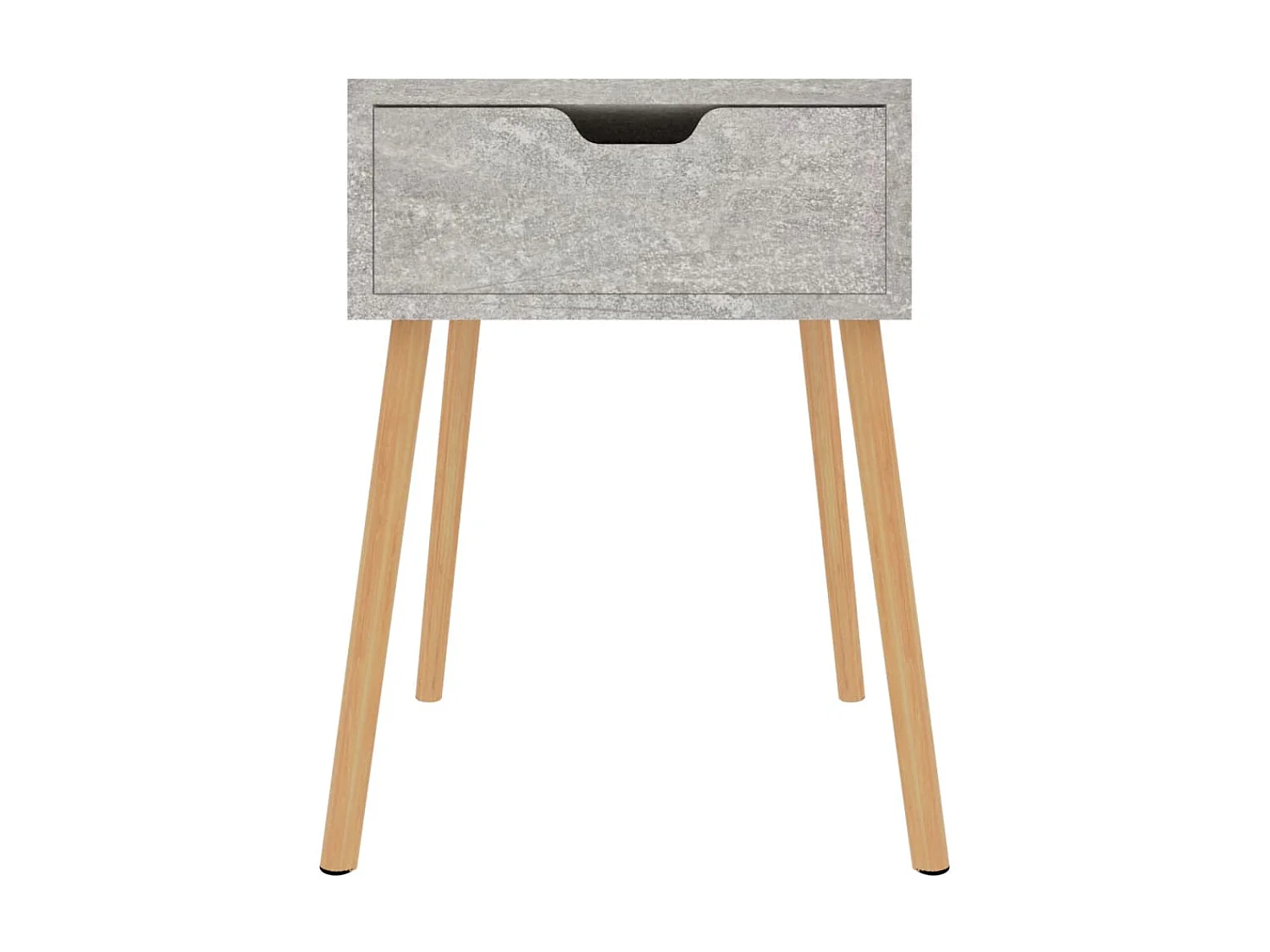 Comodino Grigio cemento 40x40x56 cm Truciolare