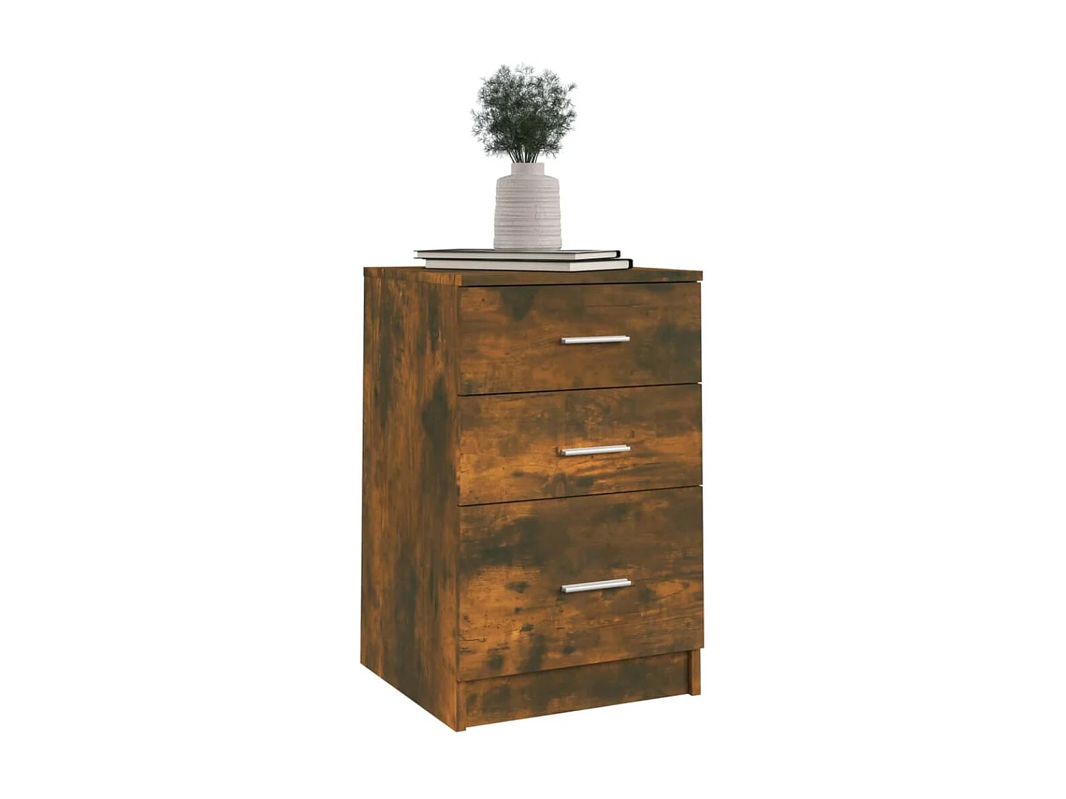 Table de chevet Chêne fumé 40x40x63 cm Bois d'ingénierie