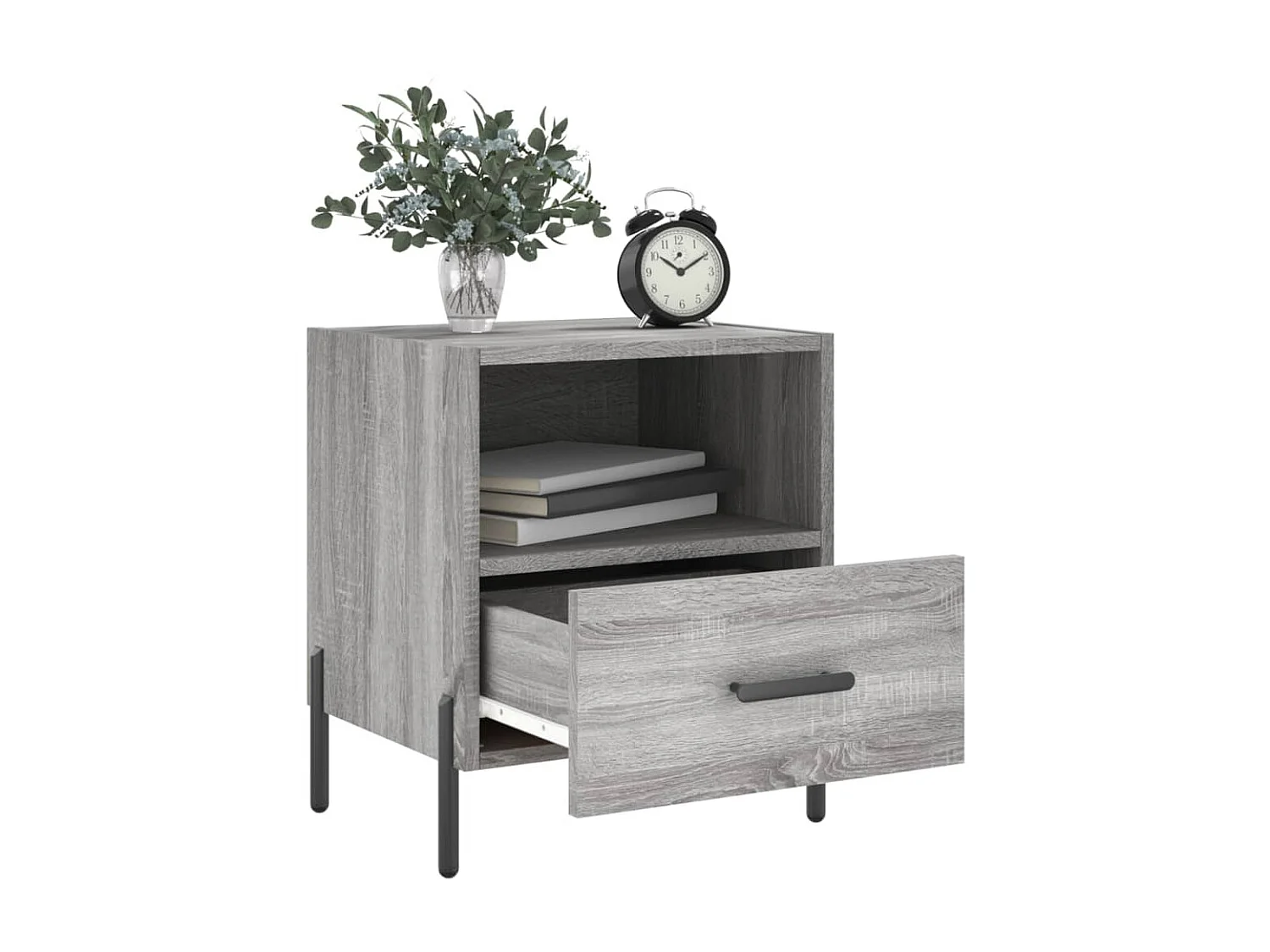 Tables de chevet 2 pcs sonoma gris 40x35x47,5 cm