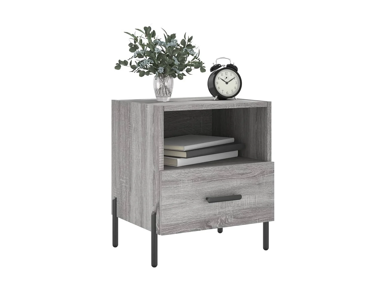 Tables de chevet 2 pcs sonoma gris 40x35x47,5 cm