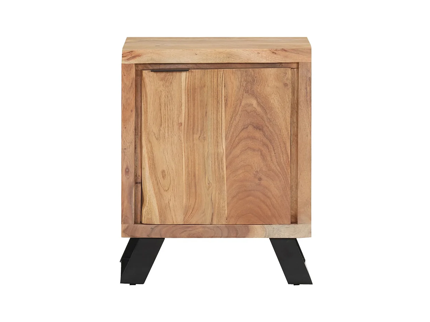 Table de chevet 40x30x50 cm Bois d'acacia avec bord naturel