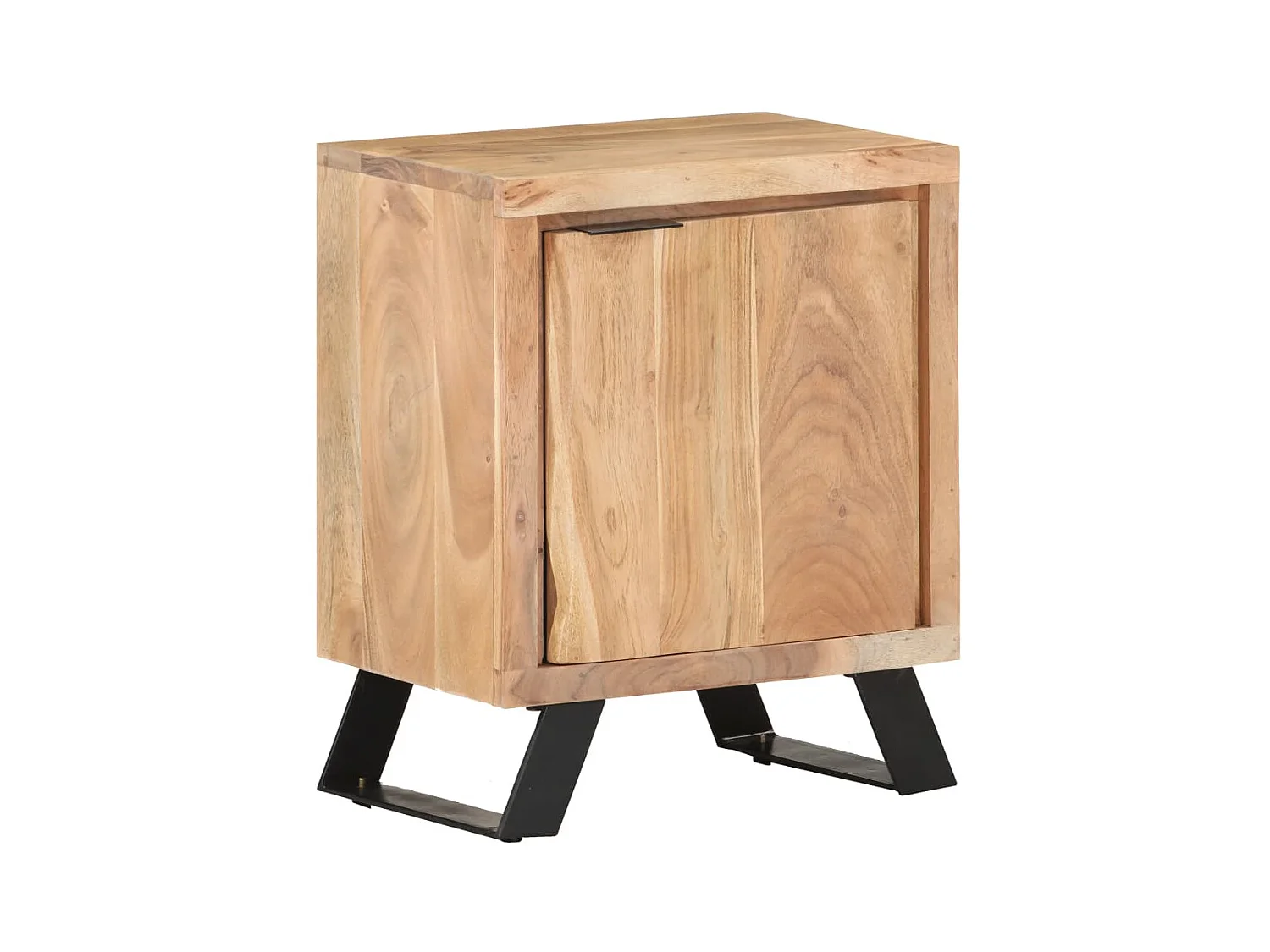 Table de chevet 40x30x50 cm Bois d'acacia avec bord naturel