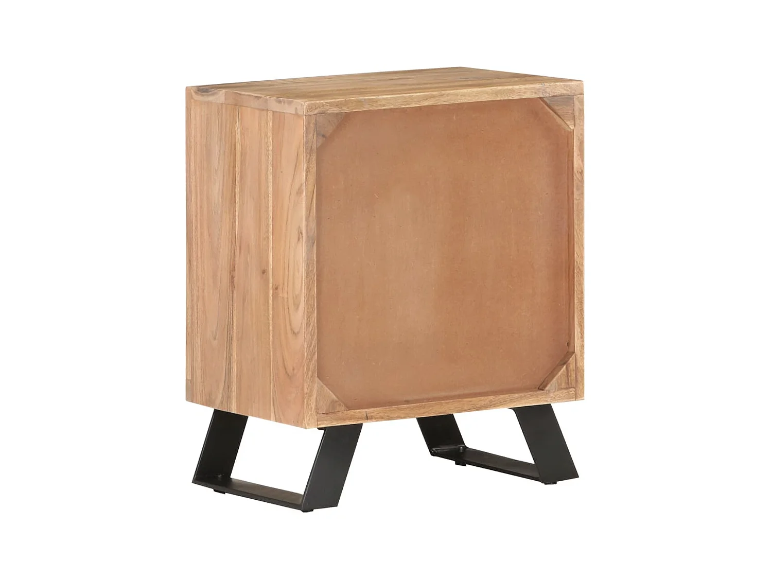 Table de chevet 40x30x50 cm Bois d'acacia avec bord naturel