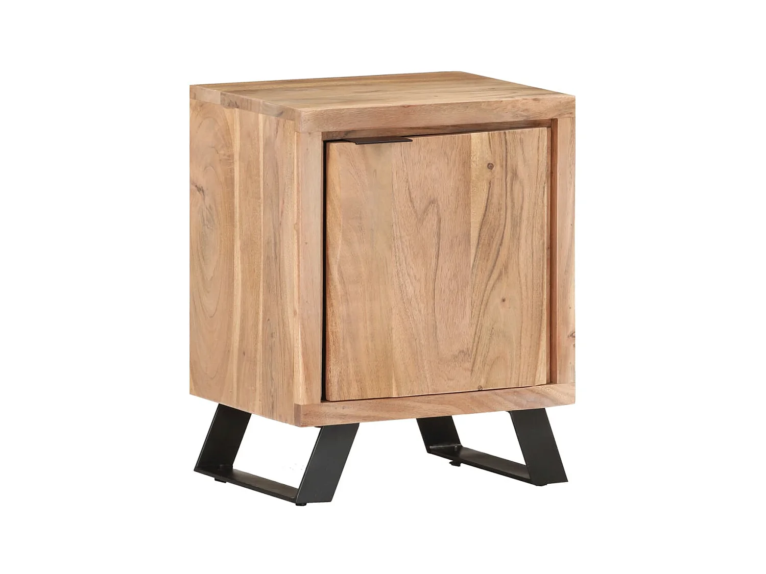 Table de chevet 40x30x50 cm Bois d'acacia avec bord naturel