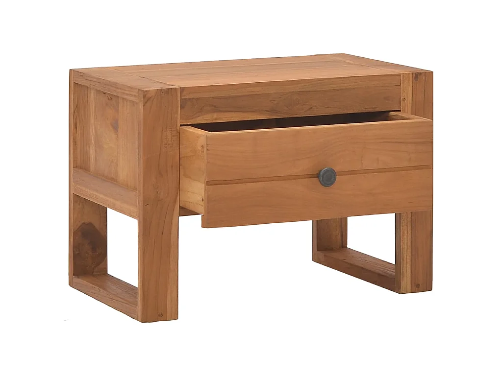 Mesa de cabeceira 50x30x35 cm Madeira maciça de teca