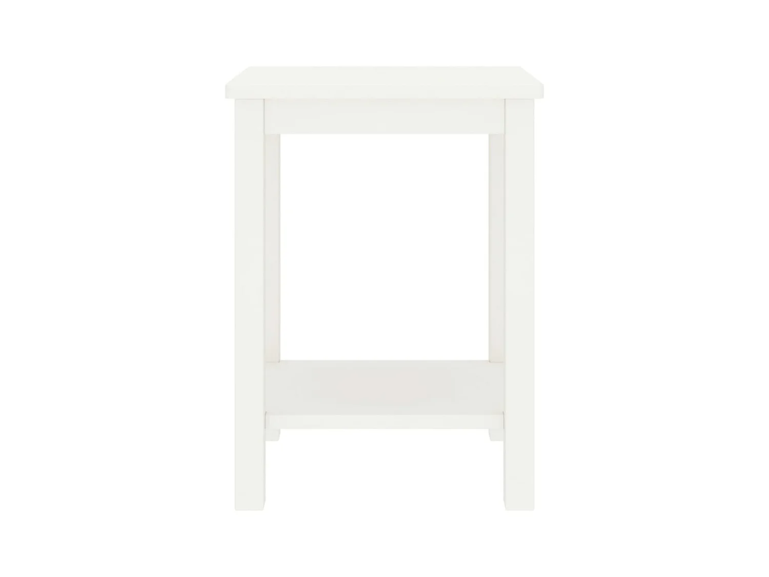 Comodino Bianco 35x30x47 cm Legno di pino massiccio