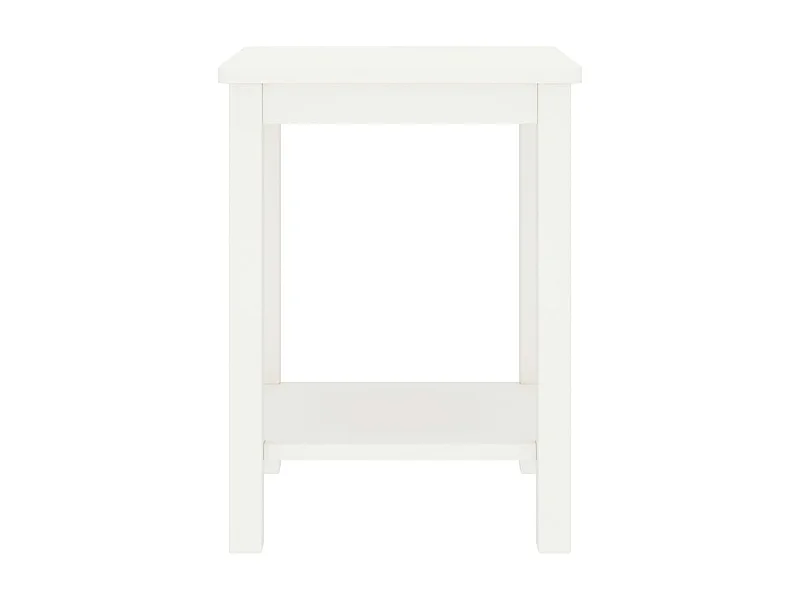 Comodino Bianco 35x30x47 cm Legno di pino massiccio