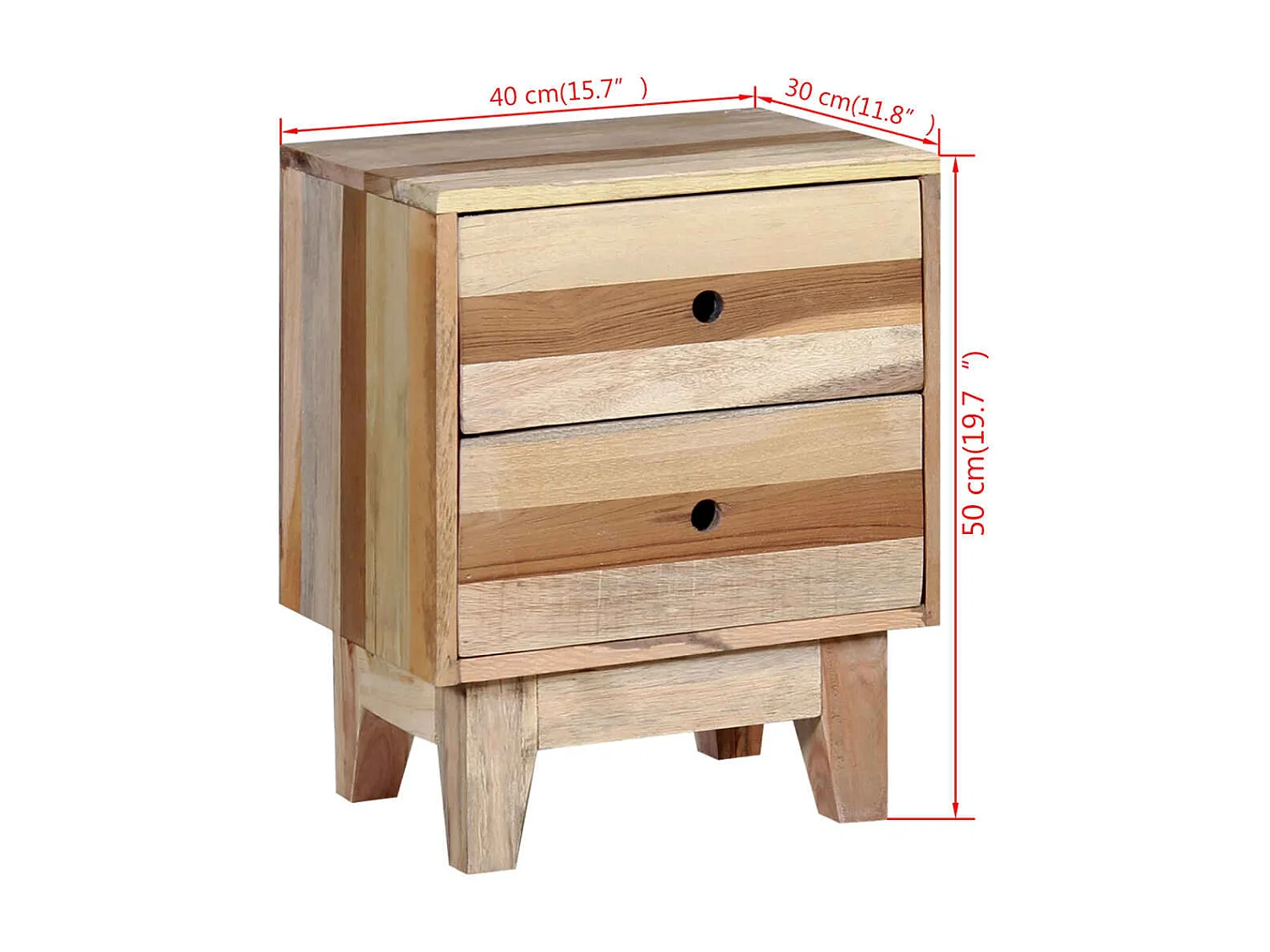 Comodino Legno massello di recupero