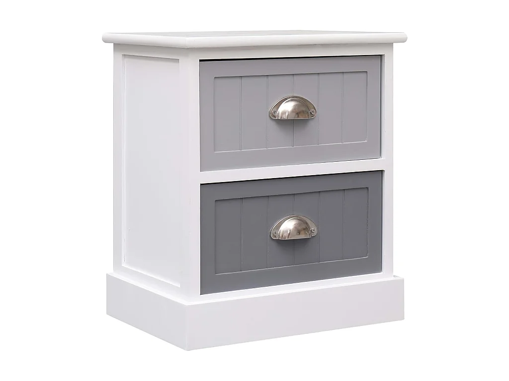 Tables de chevet 2 pcs Gris 38x28x45 cm Bois