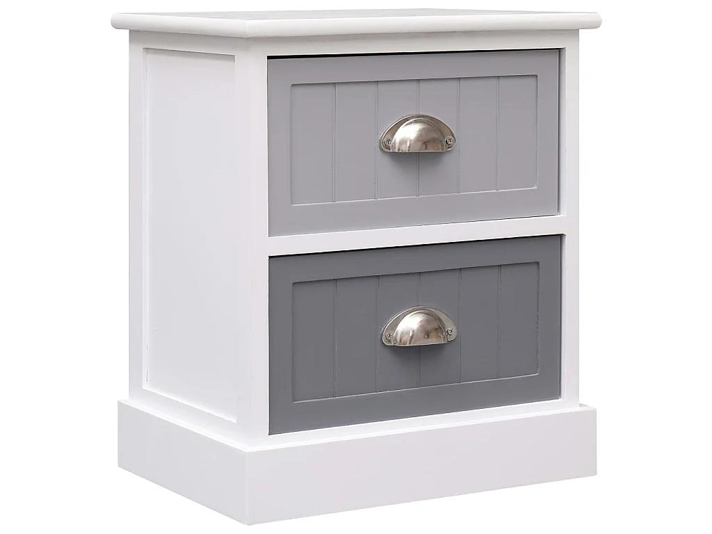 Tables de chevet 2 pcs Gris 38x28x45 cm Bois