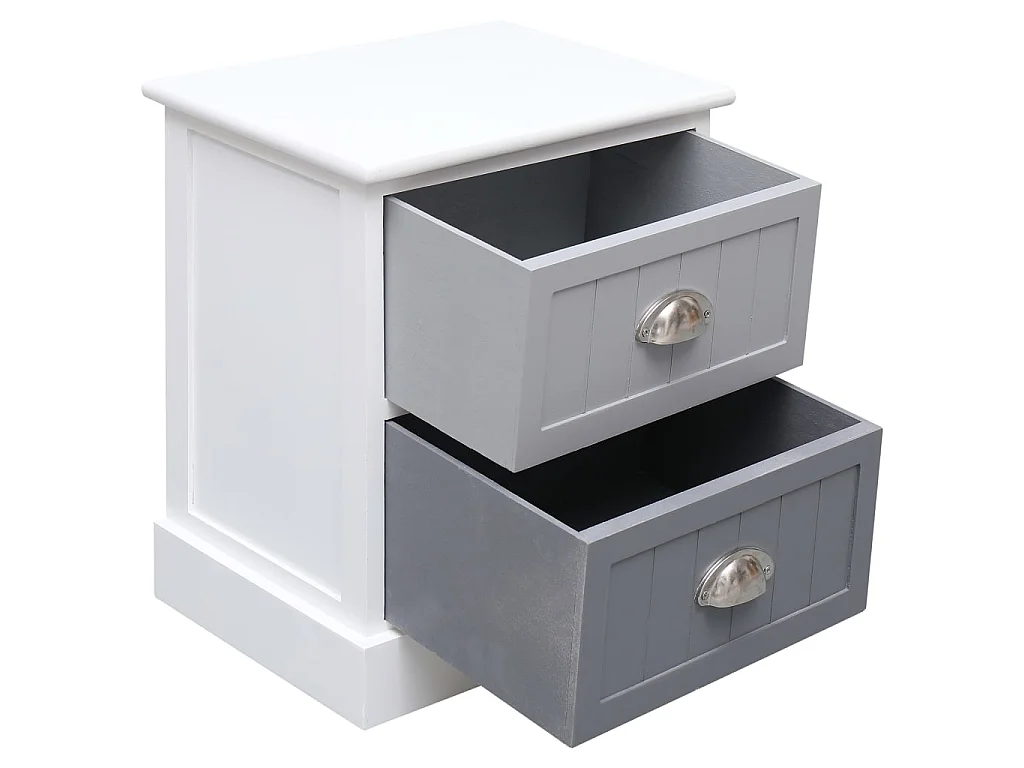 Tables de chevet 2 pcs Gris 38x28x45 cm Bois