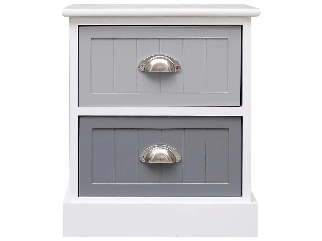 Tables de chevet 2 pcs Gris 38x28x45 cm Bois