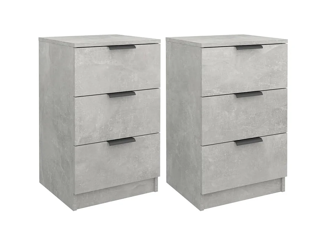 Nachtkastjes 2 stuks Betongrijs 40x36x65 cm