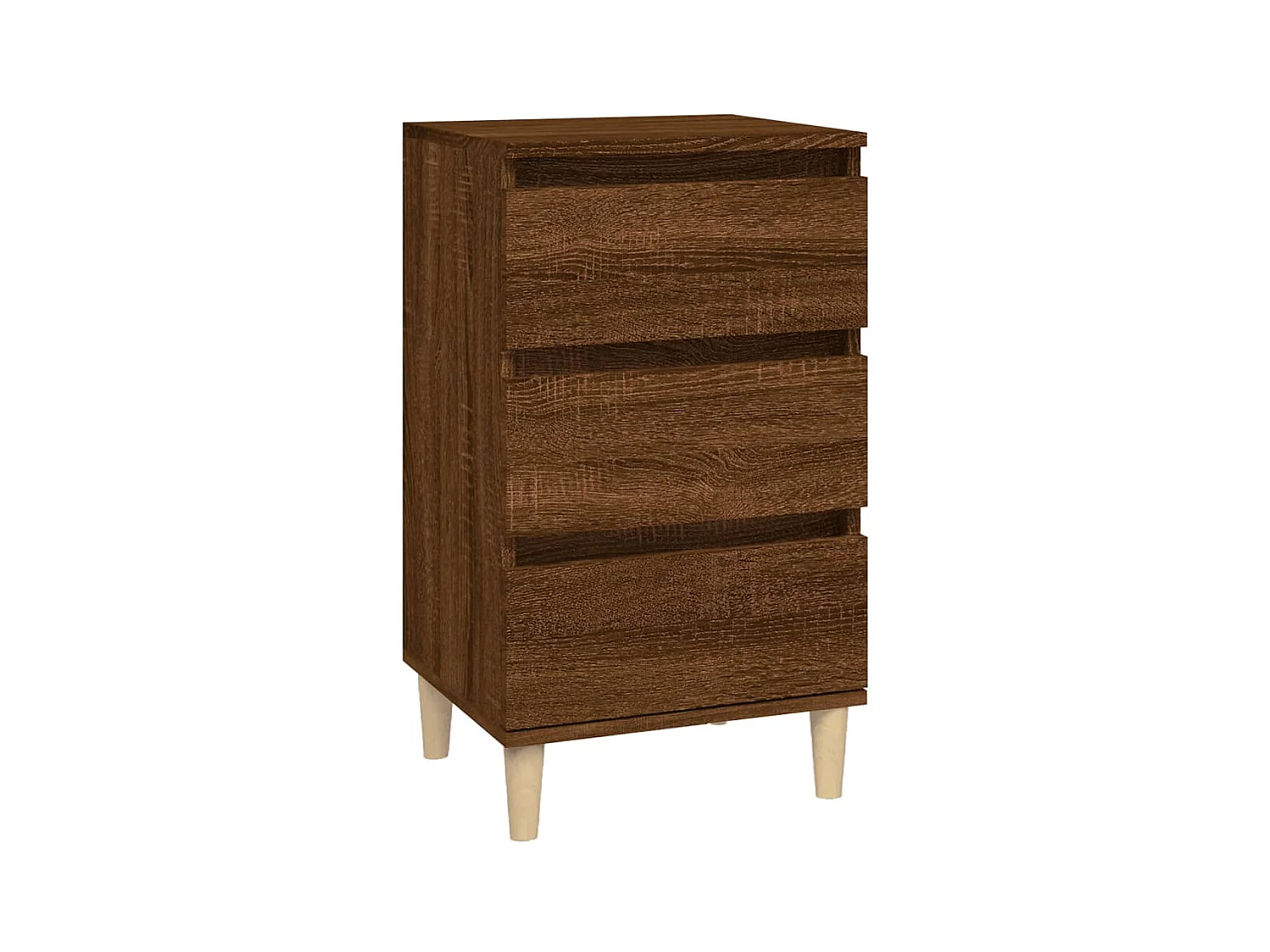Table de chevet chêne marron 40x35x70 cm bois d'ingénierie