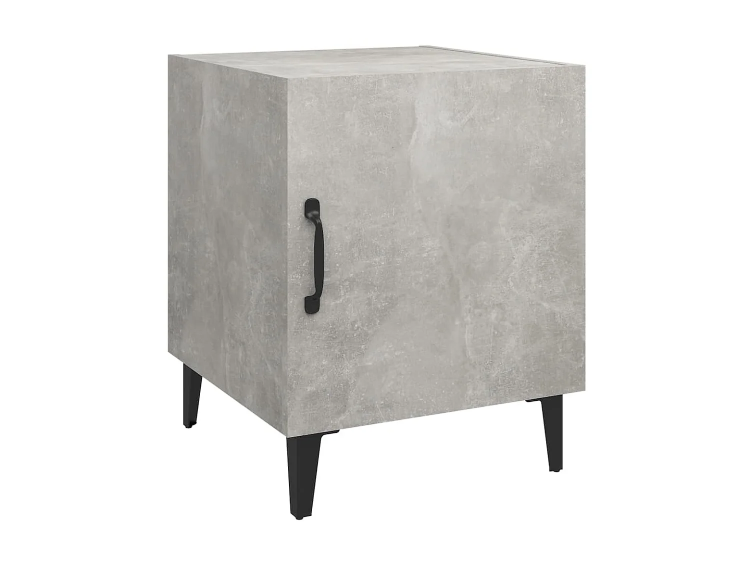 Mesas de cabeceira 2 peças concreto cinza madeira trabalhada