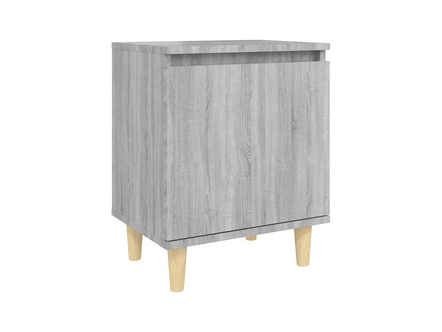 Nachtkastje met grijze Sonoma houten poten 40x30x50 cm