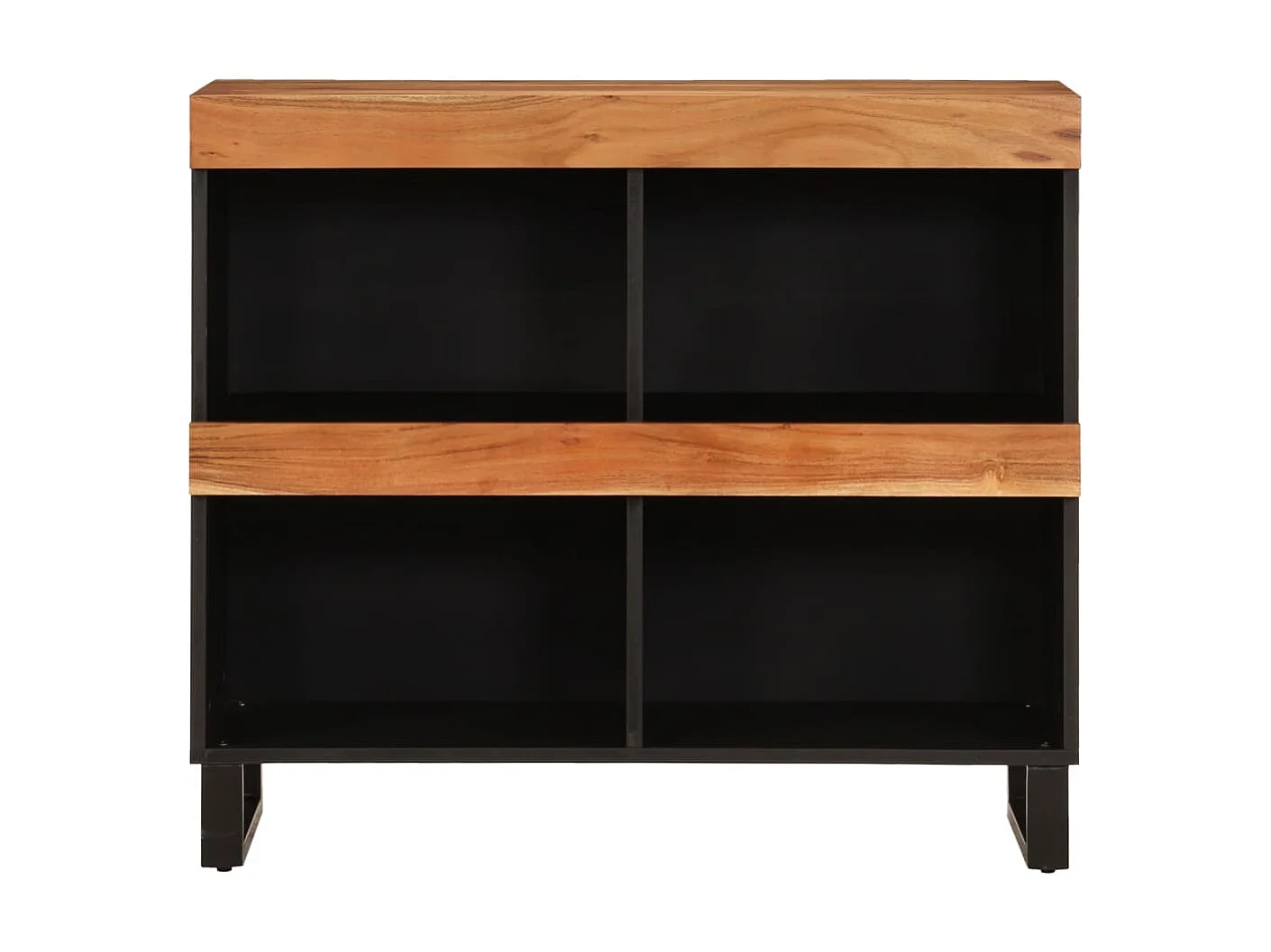 Armário lateral 85x33x75 cm madeira maciça de acácia